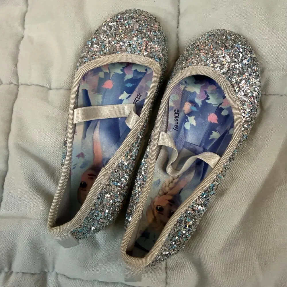 Disney x H&M Glittler Sparkle Frozen Shoes Flats Little Girl 8